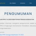 PENGUMUMAN SELEKSI PENERIMAAN PPPK TA 2022 KEBUTUHAN TENAGA KESEHATAN KEMENTERIAN PENDIDIKAN, KEBUDAYAAN, RISET, DAN TEKNOLOGI